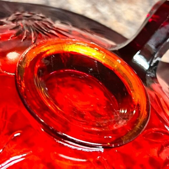 Vintage Three Toed  Red Thistle Bowl - Picture 6 of 12